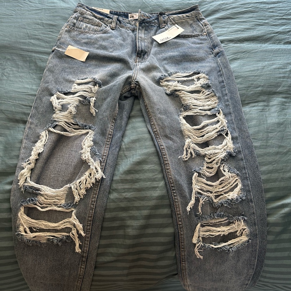 NEW Refuge denim high waisted distressed blue jeans